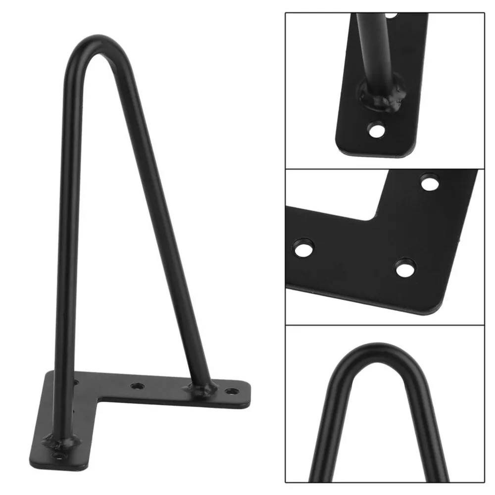 

(Ship From UK)4 PCS 10mm Tube Hairpin Table Legs Steel Durable 8 12 16 Inch Replacement Leg Solid Color Furniture Parts