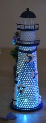 Zakka средиземноморские подсвечники световой маяк, сигнальный огонь башня Пляж Морская звезда раковина домашний декоративный подсвечник ремесла орнамент - Цвет: L