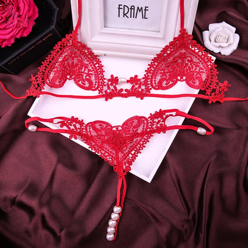 Promo Offer Sexy Lingerie Women Open Bra Lace Pearl Bead Porn Lenceria Sexy  Hot Erotic Femme Babydolls Lingerie G String Underwear Costumes 42 -  Special Toys Point 75