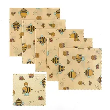 2PCS Beeswax Food Wrap Reusable Eco Friendly Food Wrap Organic Natural Plastic Free Sustainable Fruit Storage Pouch