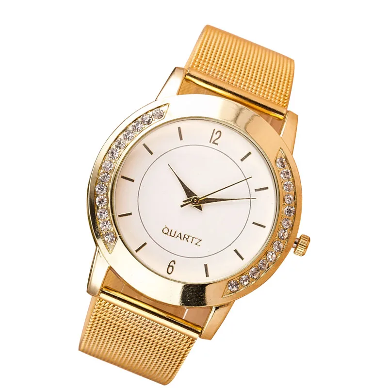 

Splendid 2016 New Famous Brand Silver Casual Geneva Quartz Watch Women Mesh Stainless Steel Dress Women Watches Relogio Feminino