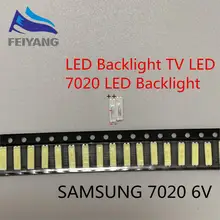 3000 штук Samsung LED подсветка ТВ СВЕТОДИОДНЫЙ 7020 светодиодный подсветка высокой мощности 1 Вт 6 в 100лм холодный белый для светодиодный ЖК-Телевизор подсветка применение