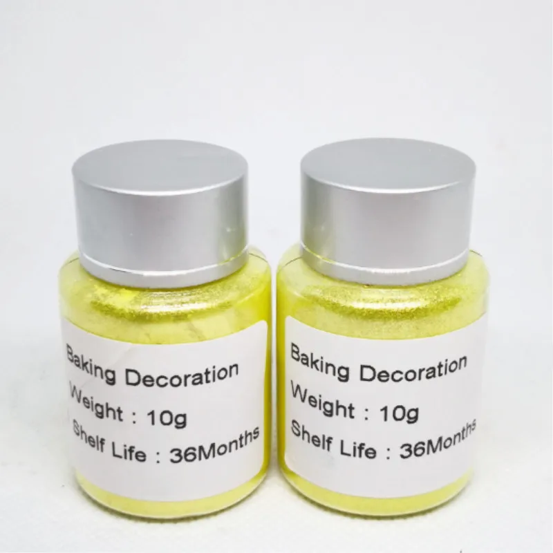 

20g Edible Yellow Glitter Powder Mousse Cake Fondant Macaron Chocolate Decoration Glitter Powder Pearl Baking Color Dust