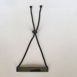 black color 10 шт./лот, нержавеющая сталь, 5 цветов, зеркальная полировка, изгиб, бар, браслеты и браслет, изготовление ювелирных изделий, может, надпись, регулируемая - Окраска металла: black color
