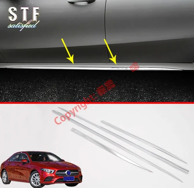

ABS Chrome Side Door Body Molding Moulding Trim For For Benz A Class W177 2019 2020 Car Accessories Stickers