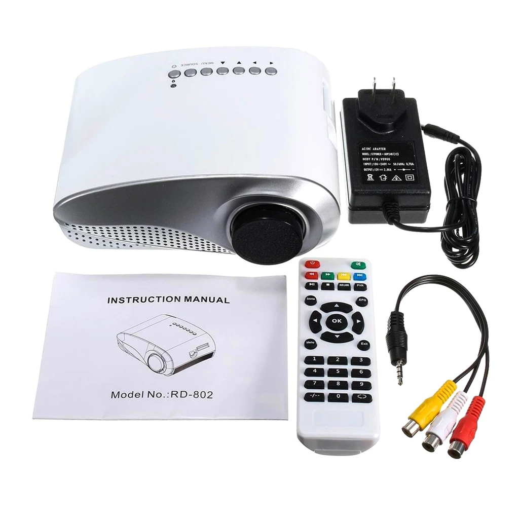 HDMI 1080P Mini Projector LED Multimedia Home Video Theater USB VGA TV AV HDMI 1080P Mini Projector LED Multimedia Home Video Theater USB VGA TV AV