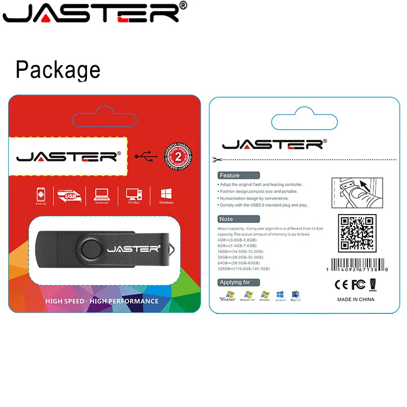 JASTER металл USB флеш-накопитель Usb 3,0 портативный флэш-накопитель 16 Гб Флешка 2 в 1 Micro USB Флешка 32 Гб 64 ГБ флеш-диск