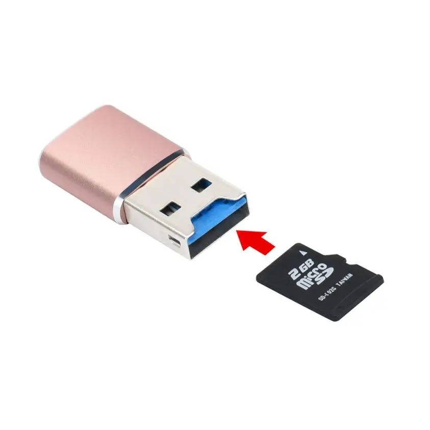 Горячая Memory Card Reader USB 3,0 Mini Card Reader/MICRO SD/SDXC Алюминий TF Card Reader мини-адаптер для ноутбука l0809#2