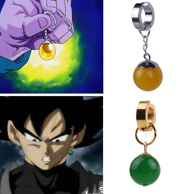 Dragonball Z Dragon Ball Black Son Goku Potara Earrings ...