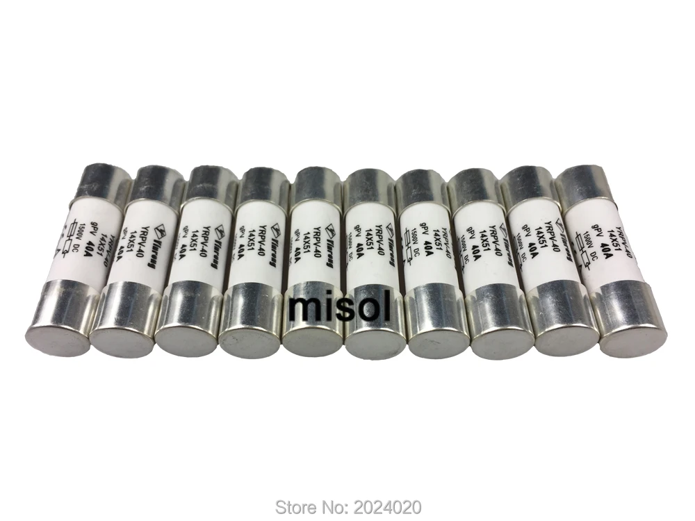 10 unit of PV solar fuse 40a 1500VDC fusible 14x51 gPV