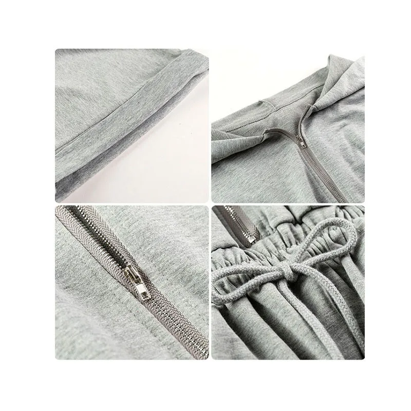 Women Summer Playsuits 2019 New Korean Hooded Lace Loose Solid Zipper Shorts Jumpsuit Female Ins Casual Sport Wide Leg Pants Women Summer Playsuits 2019 New Korean Hooded Lace Loose Solid Zipper Shorts Jumpsuit Female Ins Casual Sport Wide Leg Pants