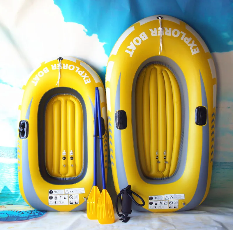 Two-person inflatable boat fishing boat dinghy pvc kayak thicker drift boat (5)