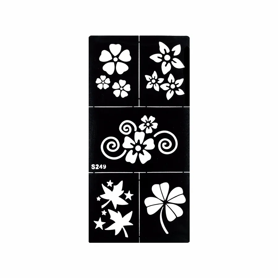 8 Sheet DIY Henna Tattoo Stencil Airbrush Painting Flower Butterfly Pattern Sexy Women Body Art Glitter Tattoo Templates S200#12 (4)
