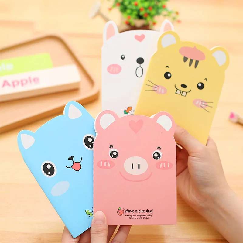 

Cute Mini Notebook Portable Diary Book Cartoon Animal bullet journey Students School Supplies Korean Stationery