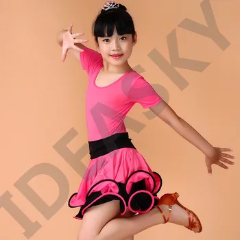 latina ballroom latin dance dresses clothes child lange girls dance costumes for competition salsa samba carnival costumes