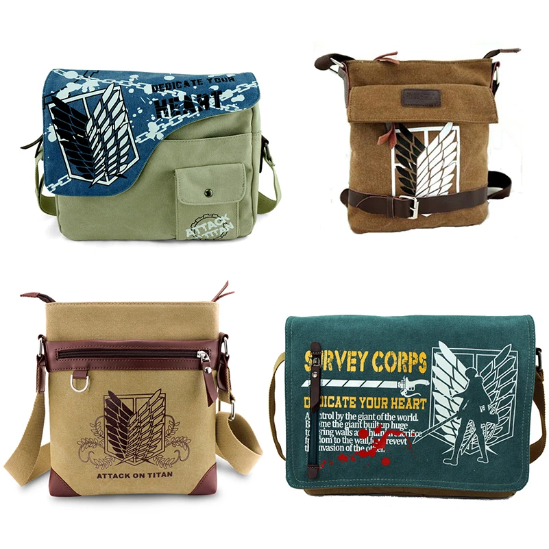Anime Cosplay Bag Attack on Titan Bolsa de Hombro Bolsa de Hombro Bolsa de Bandolera