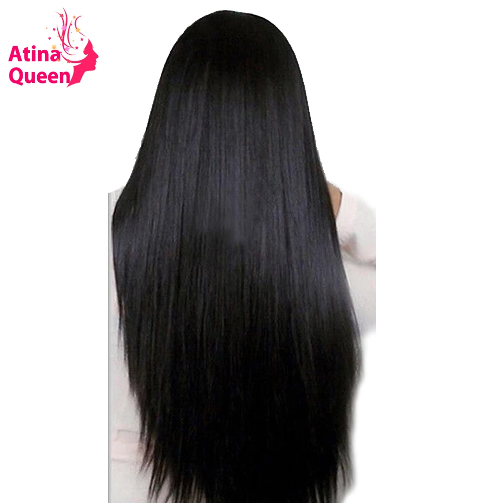 Atina Queen Gluless кружевные передние человеческие волосы парики для женщин 150 плотность