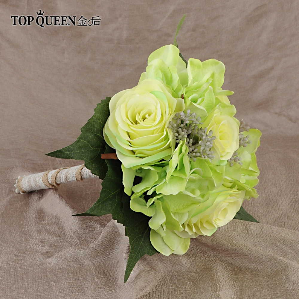 TOPQUEEN F26 Свадебные корсажи и boutineres букет для Свадебные букеты из Искусственные цветы Свадебные Свадебный цветок