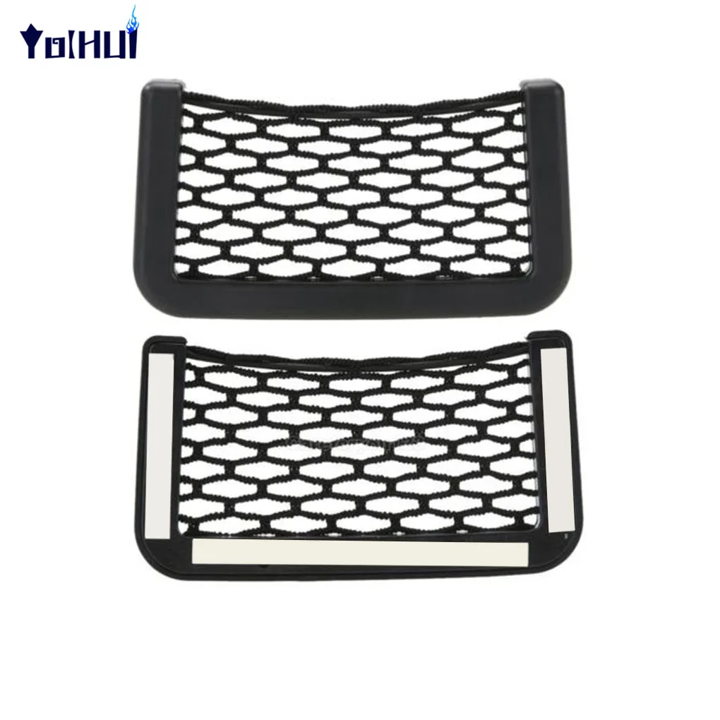 

Hot Universal Car Seat Side Back Storage Elastic Mesh Net Bag Phone Holder Pocket Organizer