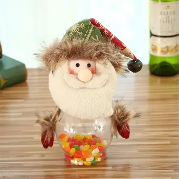 

Festive Christmas Decorations Creative Transparent Candy Jars Children Gifts Old Man Snowman Elk Shape Candy Bottle Gift