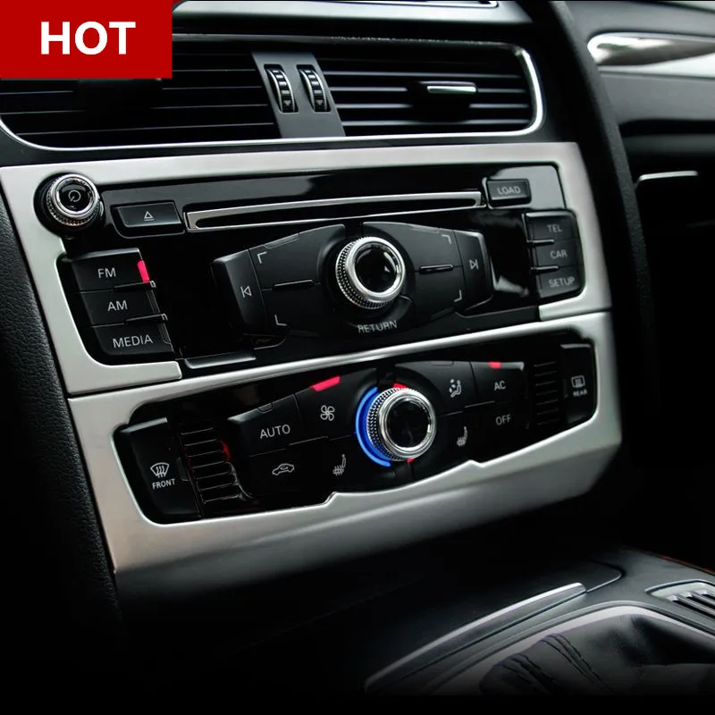 

Inner Center Console CD Panel Cover Trim 2pcs For Audi A4 S4 2009-2015 Q5 8R 2009-2015