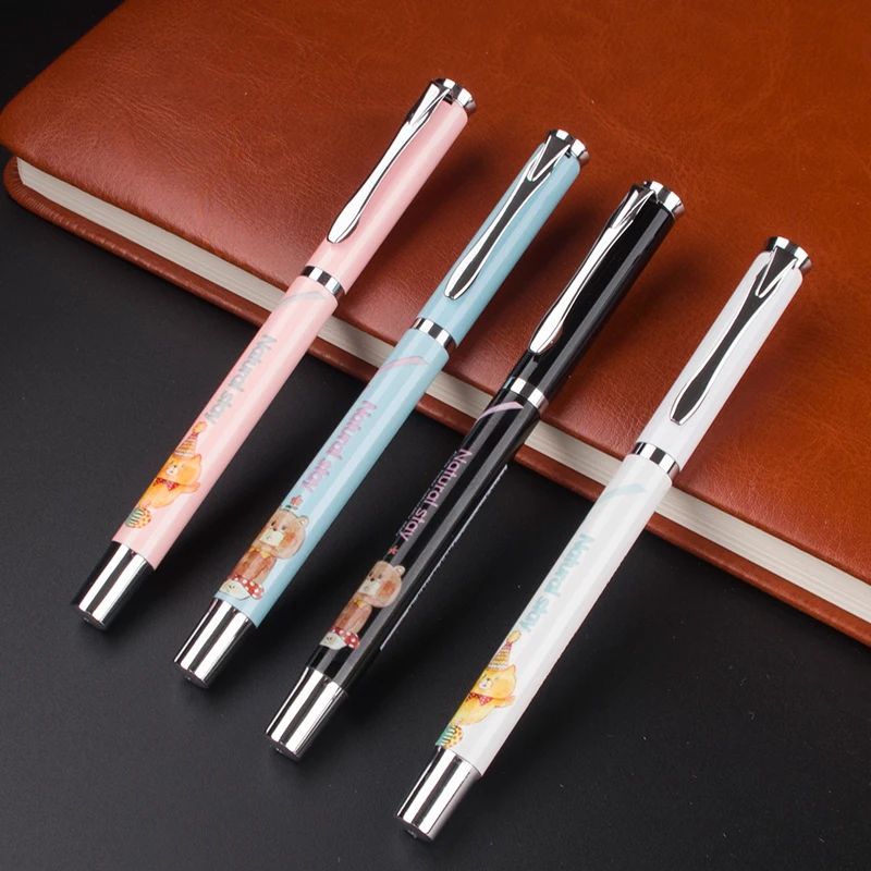 High quality 4 Colour Fine luxury school Office ink pen Business