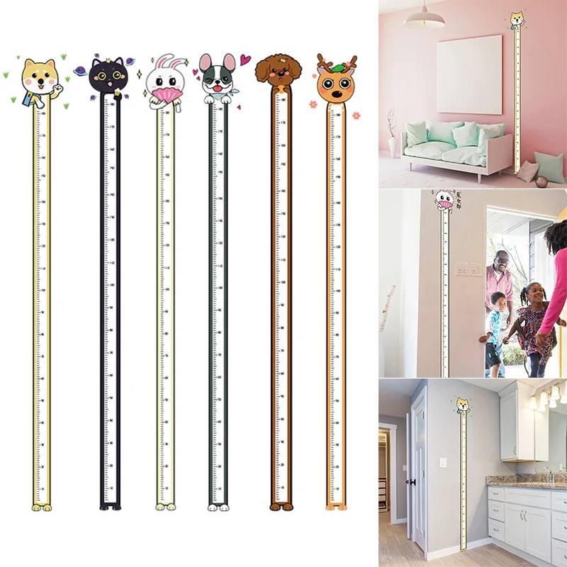 

Wall Sticker Cartoon Animal Measuring Height Decoration for Home Kindergarten LBShipping