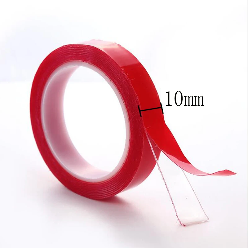 

1pc 10mm Width 3 Meters Long No Trace Removable Double-Sided Tape Car Sticker Double Foam Surface Tape Multi-Function Auto Parts