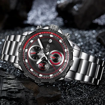 

Mens Watches LIGE Chronograph Top Brand Luxury Business Quartz Watch Men Casual Large Dial Clock Sport Watches Relogio Masculino