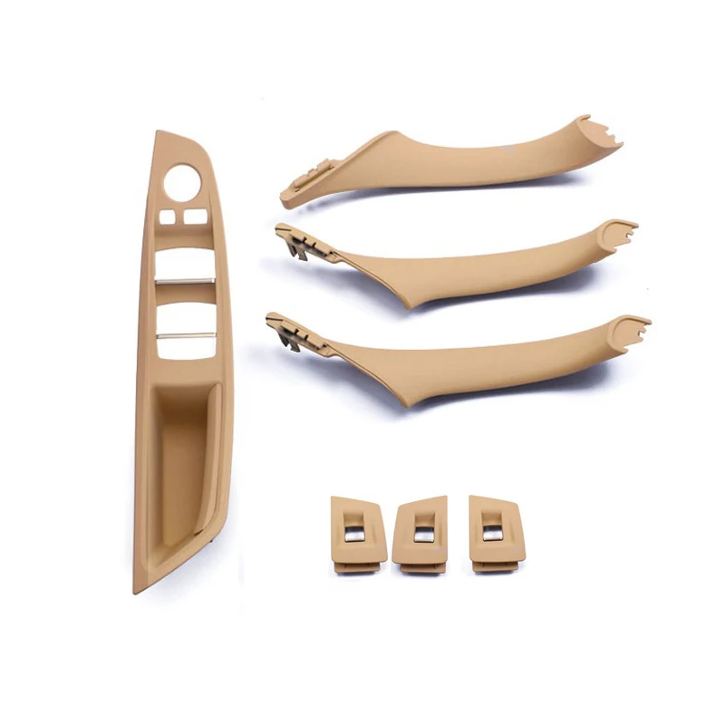 

7Pcs/ Set Left Hand Drive LHD For BMW 5 series F10 F11 Gray Beige Black Car Interior Inner Door Handle Panel Pull Trim Cover