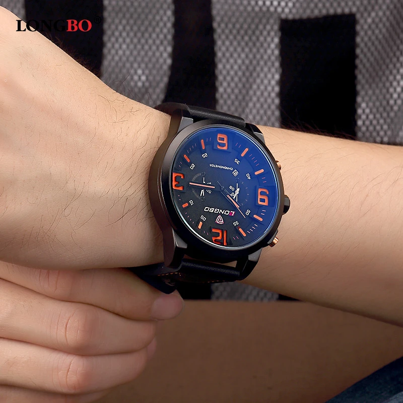 

LONGBO Brand Luxury Men's Watches Analog Military Sports Watch Men Casual Reloj Hombre Male Quartz Wrist Watch Relogio Masculino
