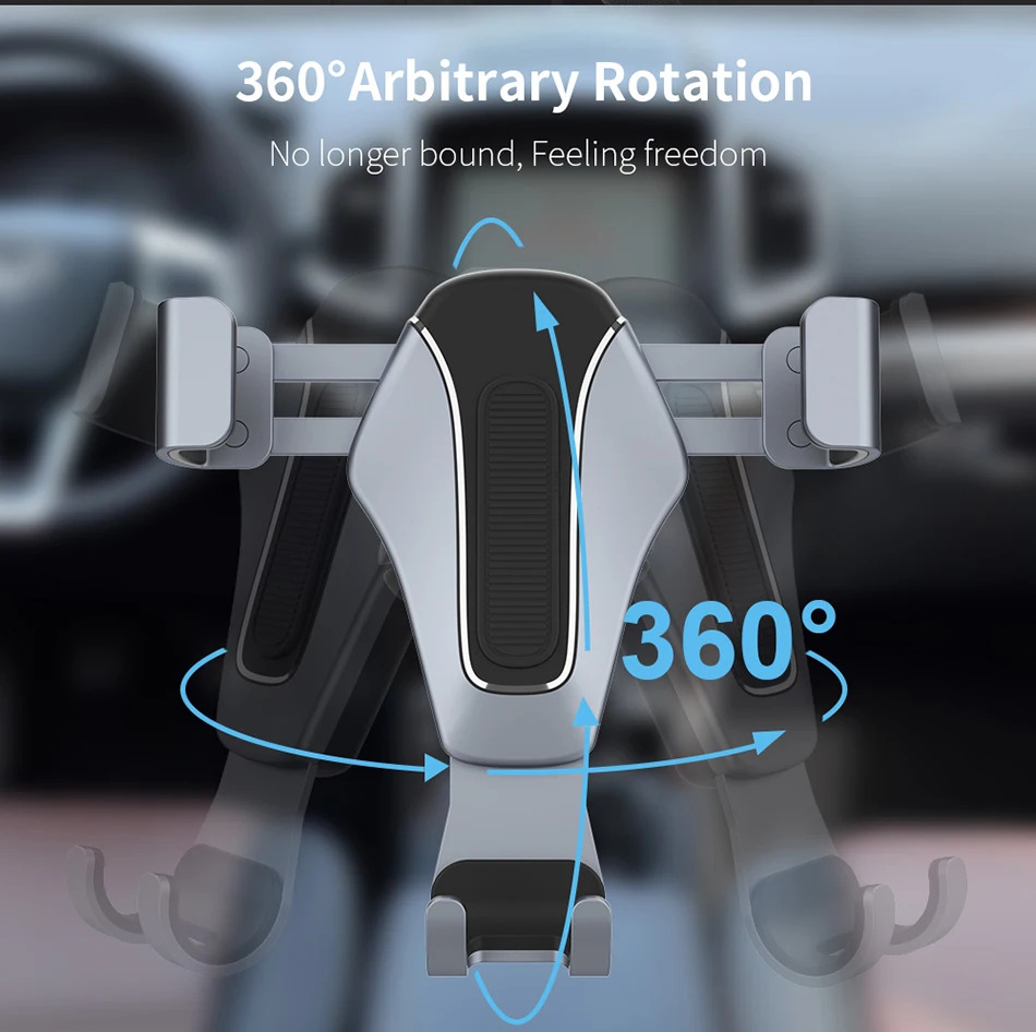 Автомобильный держатель для телефона Essager Gravity для iPhone samsung, металлический Автомобильный держатель для телефона, держатель на вентиляционное отверстие автомобиля, держатель для мобильного телефона, подставка