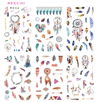 

6 pcs/pack Miraculous Feathers Decorative Stationery Stickers Scrapbooking DIY Diary Album Stick Lable