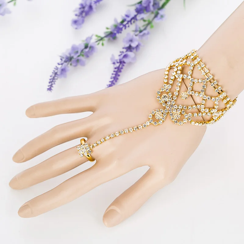 2016 New Arrival Wholesale/Retail Lady Chain Rings Bracelet Bangles Wedding Bridal Jewelry Fashion for bridal wedding accessory