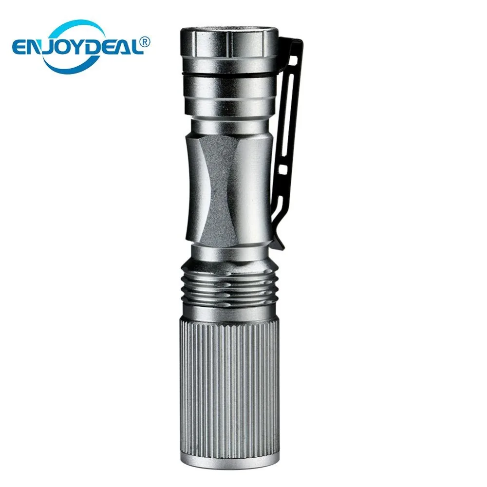 

Mini Zoomable Ultra Bright 1000LM LED Flashlight Torch Light Lamp Camping Hunting Lanterna Silver For AA/14500 battery