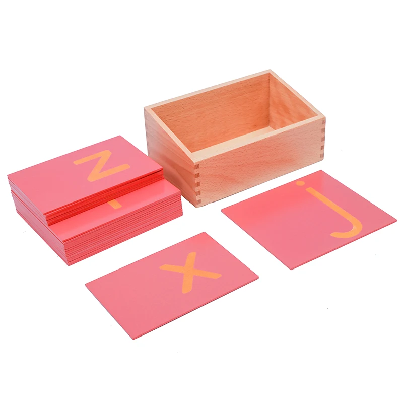  Baby Toy Montessori Sandpaper Letters Initial with Box Early Preschool Brinquedos Juguetes