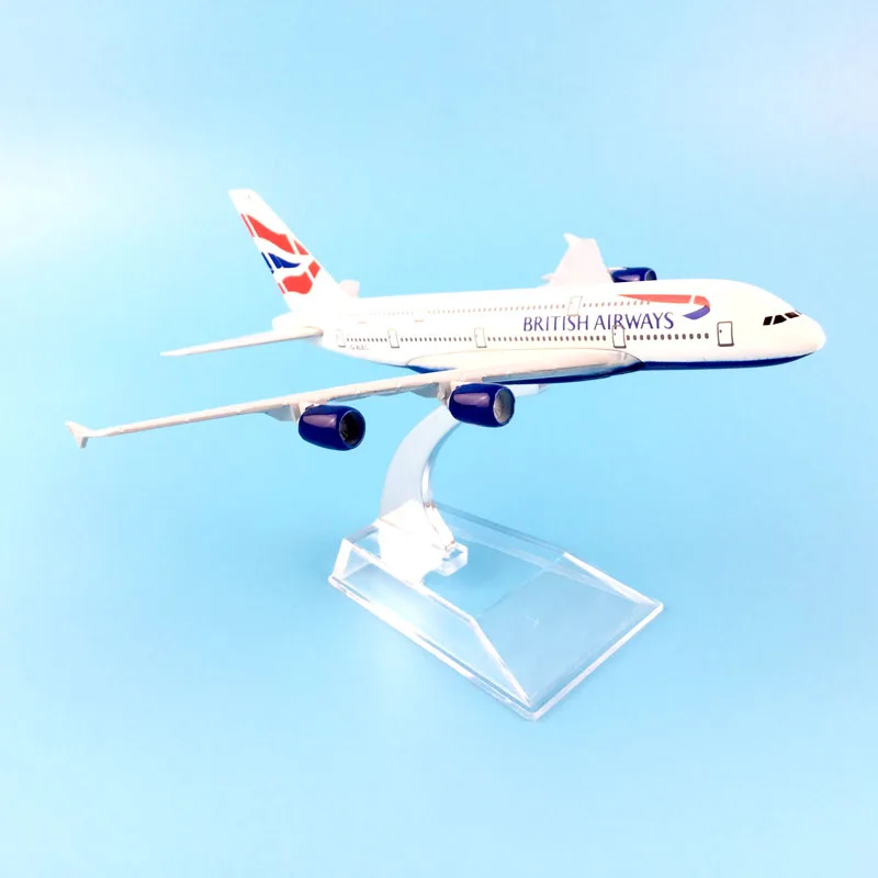 Бесплатная доставка модель самолета A380 из металлического сплава 16 см британская