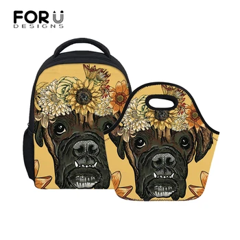 

FORUDESIGNS 2Pcs/set Children School Bags for Kids Small Kindergarten School Backpack Girls Boys Daisy Boxer Schoolbag Book Bag