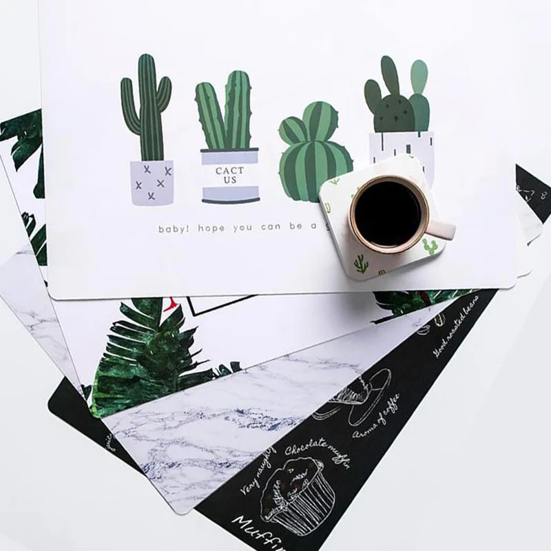 

1 PC Table Mat Cup Pads Waterproof Non-Slip Kitchen Accessories Heat Insulation Pad 45*30CM Soil Release