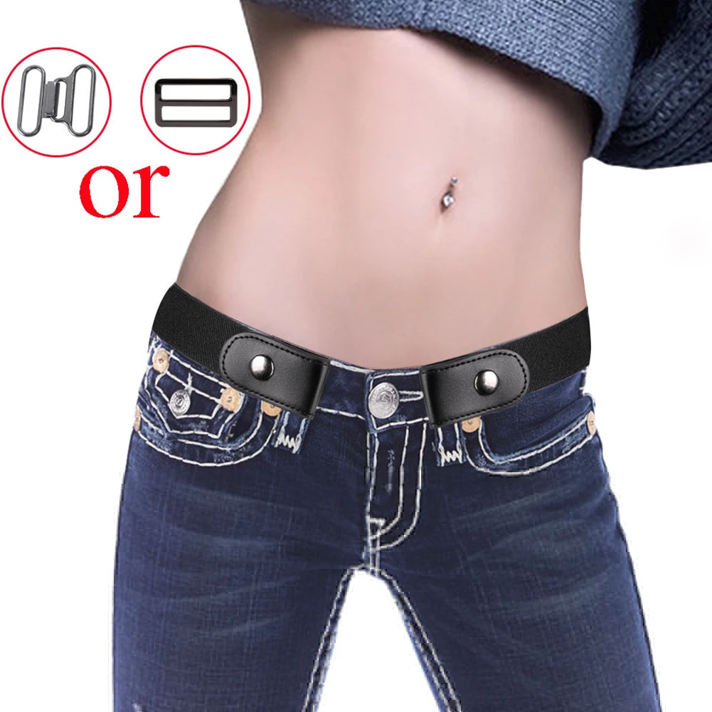 

Women Men Dresses Simple Elastic Waist Belt No Buckle Pants Jeans Invisible No Buckle Belt Without Buckle