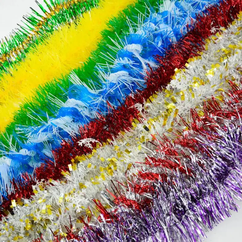 

20pcs/lot 1.8 M Dense Plastic Tinsel Ribbon Hanging Decorations Xmas Tree Ornaments Party Wedding Decoration