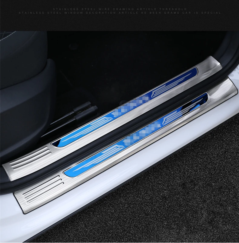 For SKODA KAROQ stainless steel welcome pedal refires door sill strip parts Interior decoration Auto Accessories