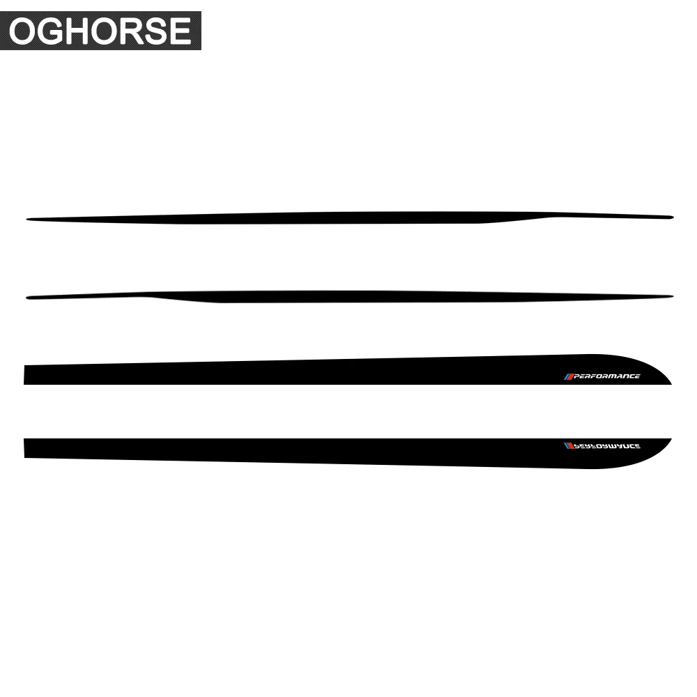 مجموعة M الأداء الباب الجانب شريط ملصق صائق الخصر خط سباق الجسم صائق الديكور ل BMW 5 سلسلة G30 G31 اكسسوارات