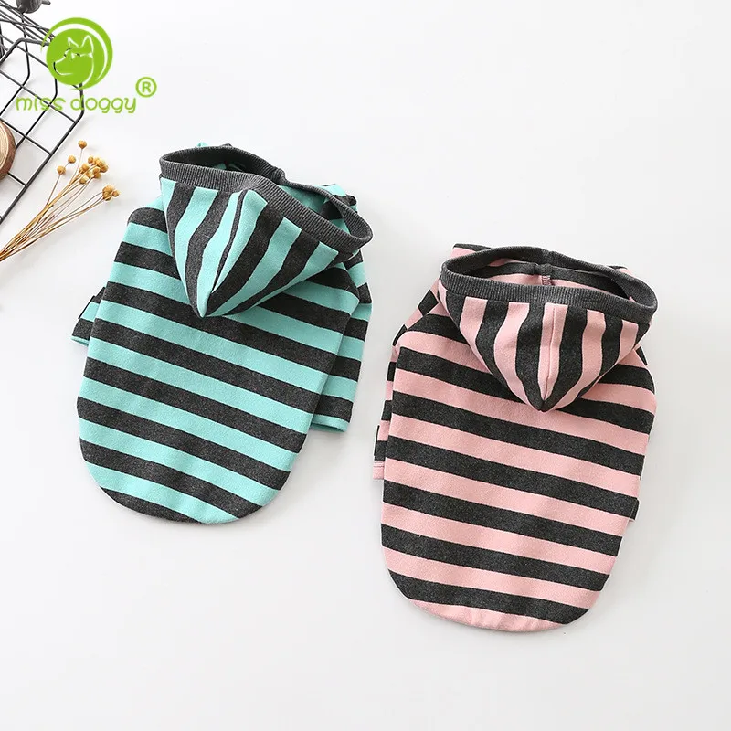 New Arrival Pet Dog Hoodies Fashion Striped Clothes for Small Medium