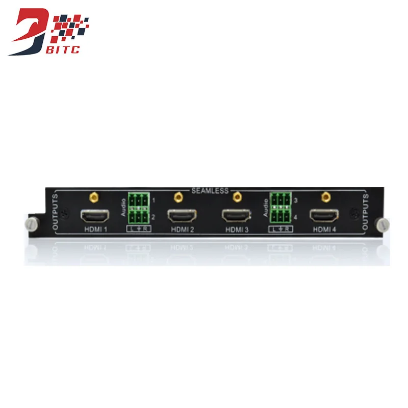 SZBITC HDMI VGA DVI Matrix 4x 4 8 x8 4x8 8x4 с бесшовным переключением смешанный слот карты матричный коммутатор 1080 P 3D пульт дистанционного управления - Цвет: HDMI Output