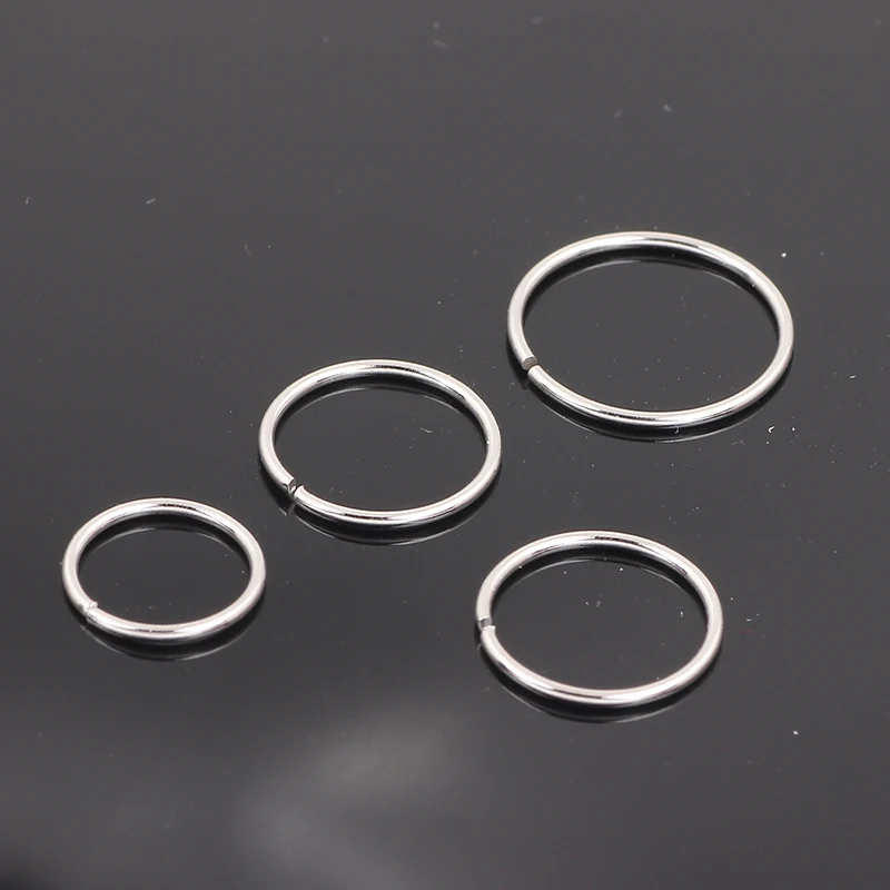 JUNLOWPY  Stainless Steel Nose Hoop Nose Ring Stud Body Piercing Labret Jewelry Punk Style body Jewelry Septum Ring