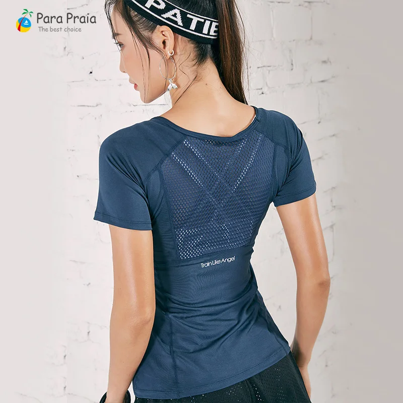 T-Shirt Desportiva Feminina, Roupa de Fitness, Ginásio, Treino, Yoga,  Feminina, Roupa Desportiva, S a XL, 5 Cores