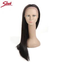 Sleek Glueless Full Lace Human Hair Wigs For Black Women Brazilian Straight Remy Hair Lace Wig 18 Inch Free Shipping ALINA