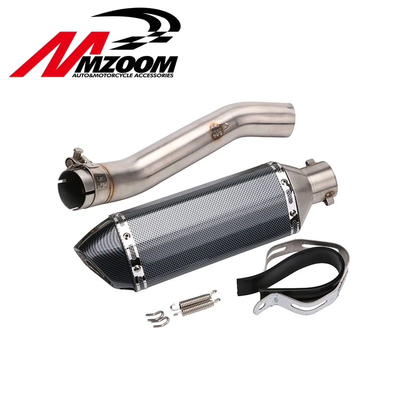 

51mm Motorcycle Exhaust Muffler Mid Pipe FOR Benelli BJ300GS+exhaust Modified Scooter Exhaust Muffle GY6