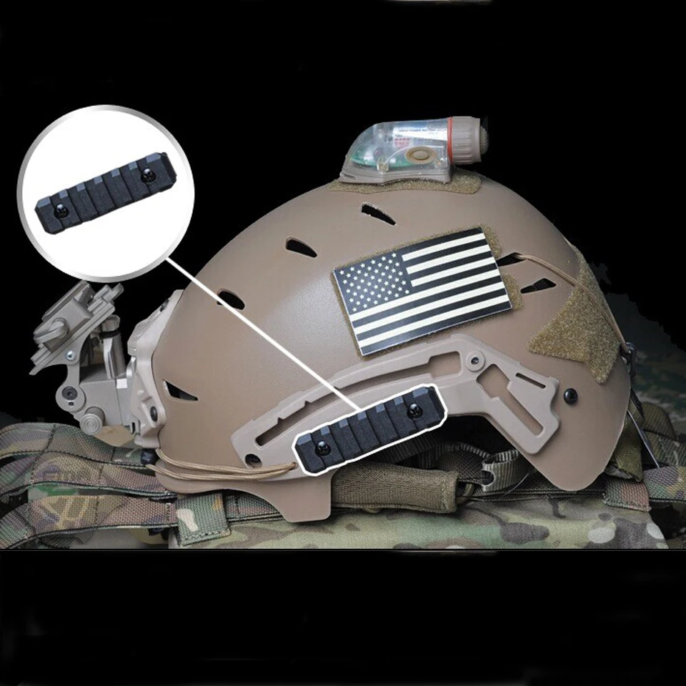 

Tactical Helmet Accessory 4pcs Airsoft 3 Inch Nylon Lead Rail Tactical for EX Helmet